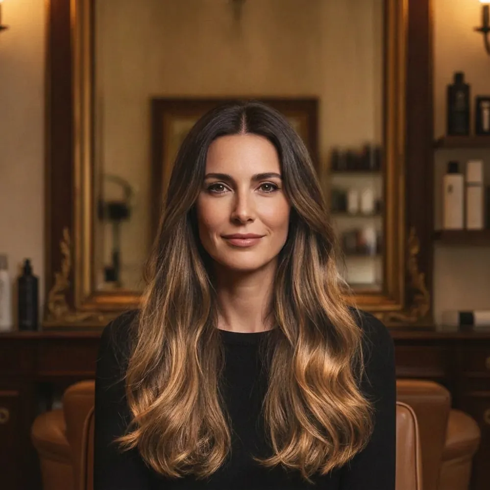Il balayage miele in versione calda, sulla modella virtuale