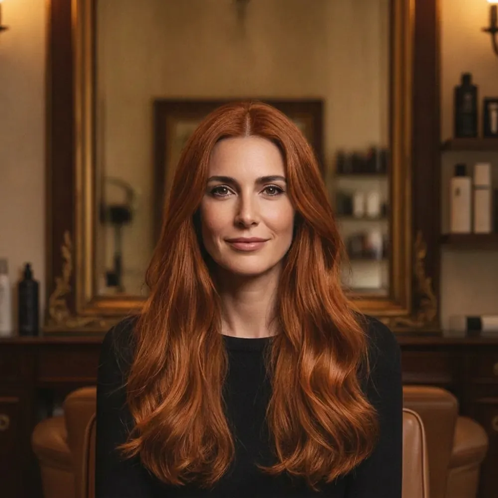 Capelli ramati sulla modella virtuale